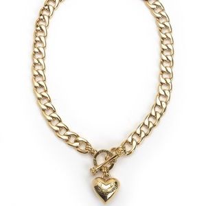 Juicy Couture Gold Chainlink Heart Necklace